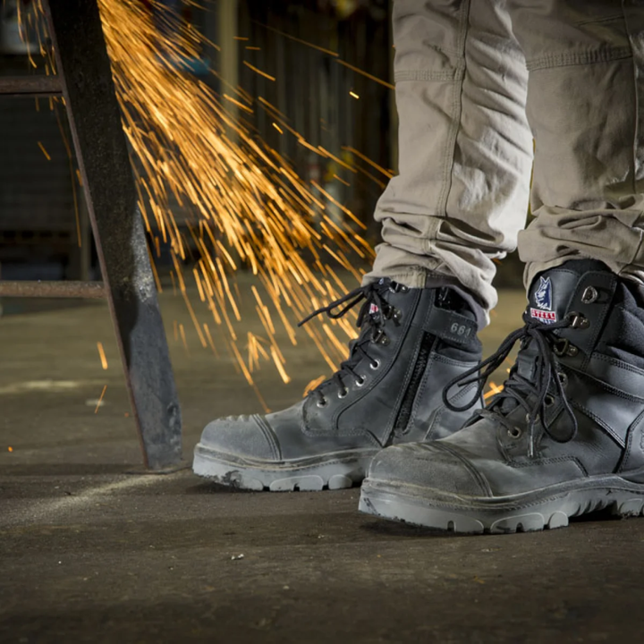 Steel Blue Southern Cross Side Zip Steel Cap Boot