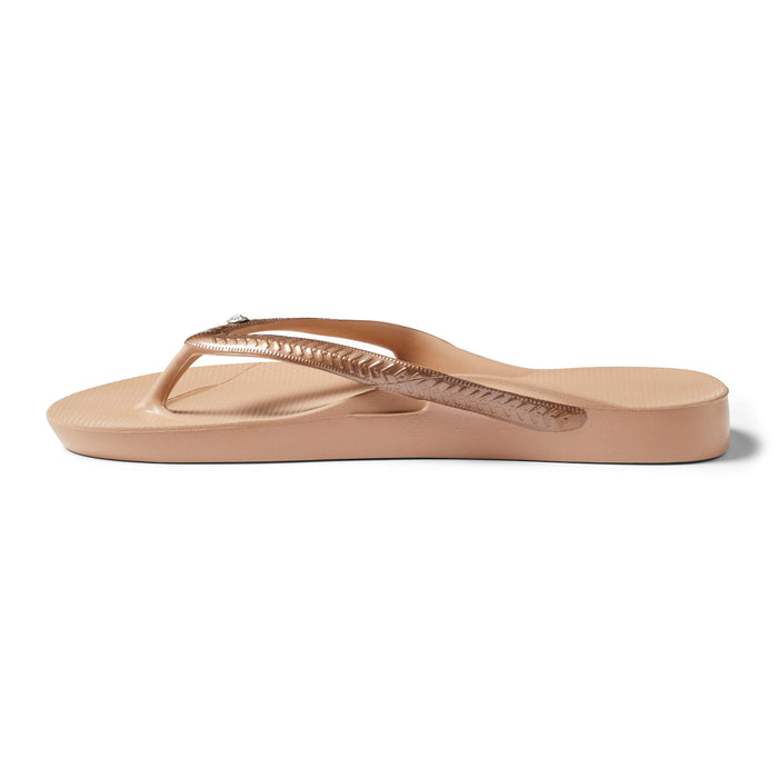 Archies Arch Support Thongs Crystal Shimmer Bronze