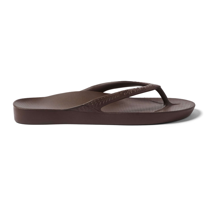 Archies Arch Support Thongs Brown