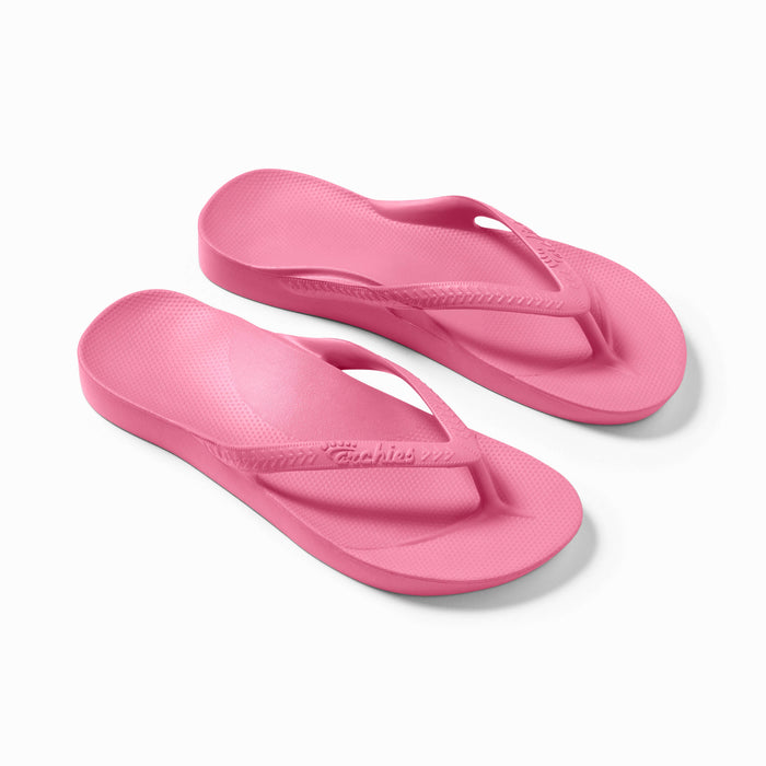 Archies Arch Support Thongs Hot Pink
