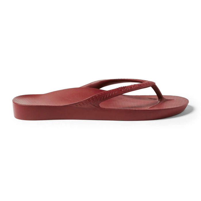 Archies Arch Support Thongs Sangria Red