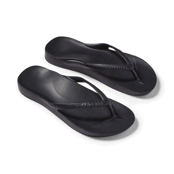 Archies Arch Support Thongs Black