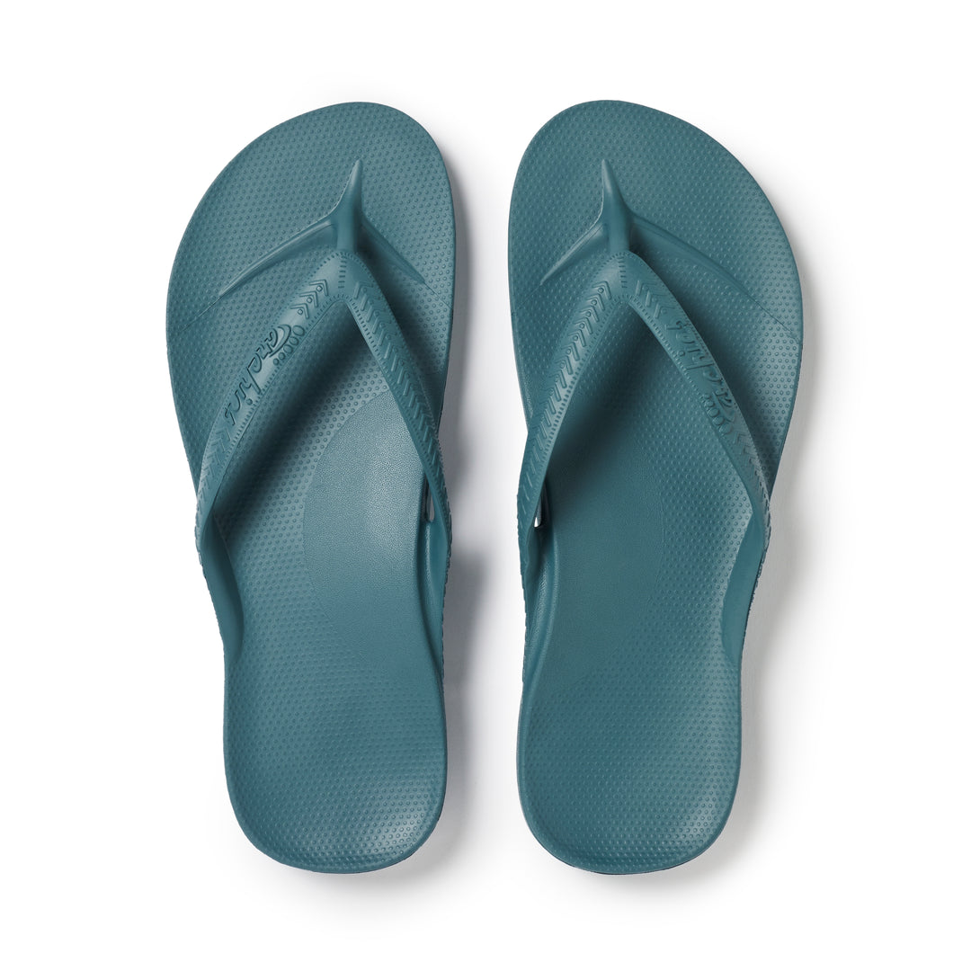 Archies Arch Support Thongs Teal
