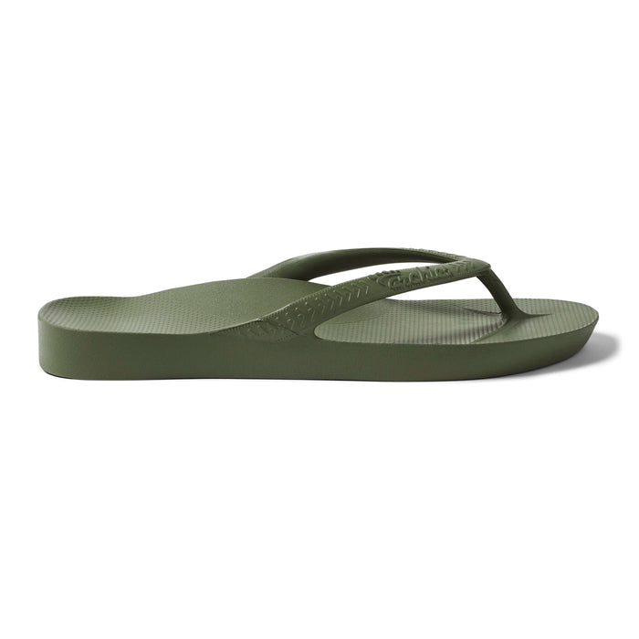 Archies Arch Support Thongs Khaki