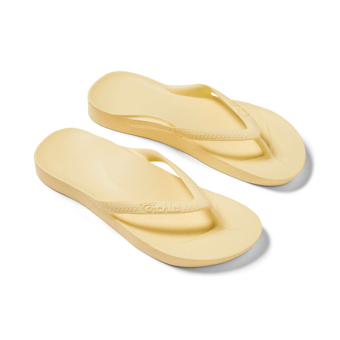 Archies Arch Support Thongs Lemon