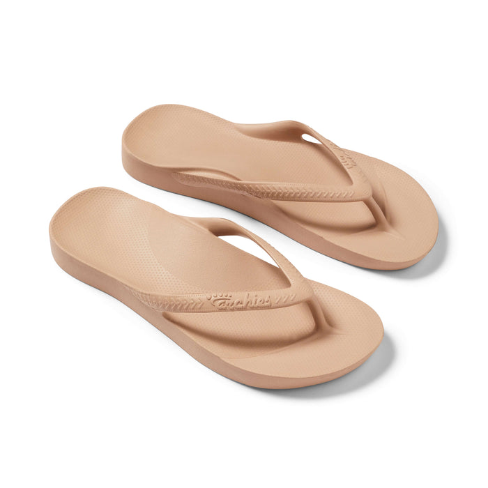 Archies Arch Support Thongs Tan