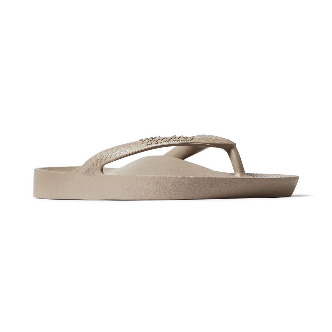 Archies Arch Support Thongs Taupe