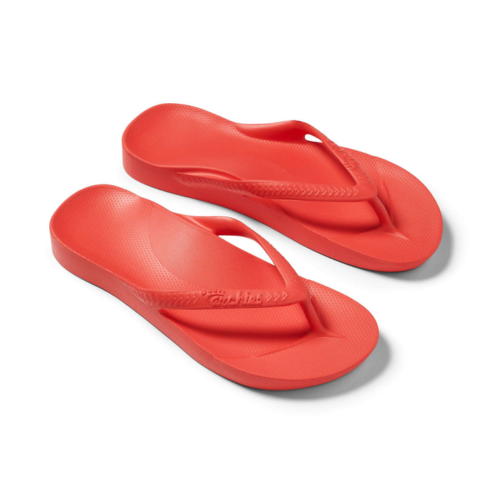 Archies Arch Support Thongs Coral