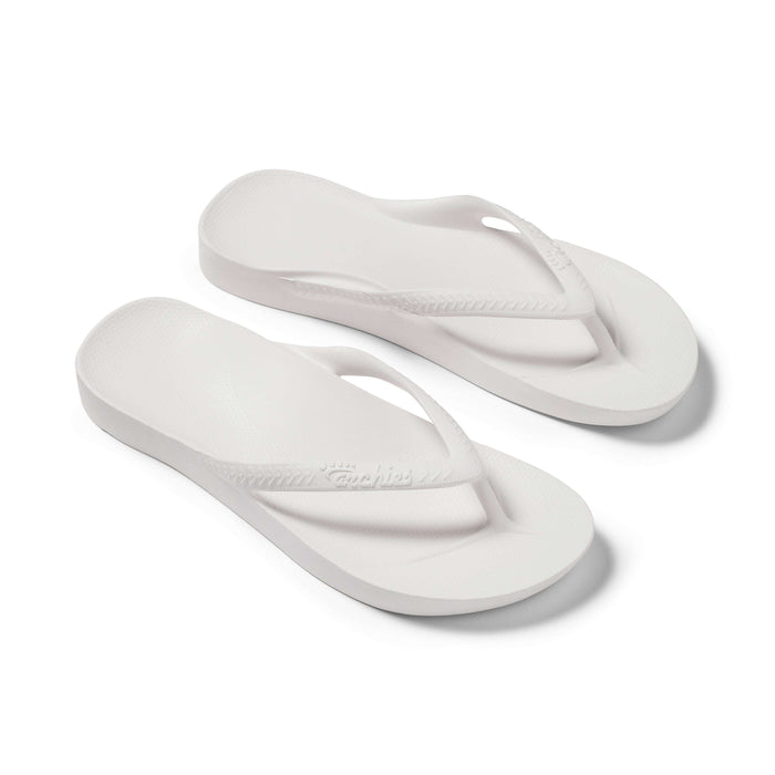 Archies Arch Support Thongs White