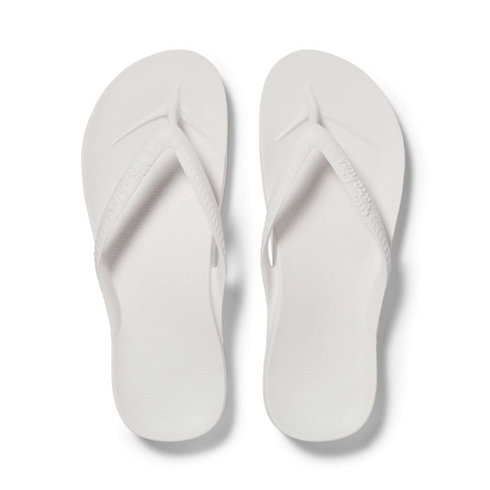 Archies Arch Support Thongs White