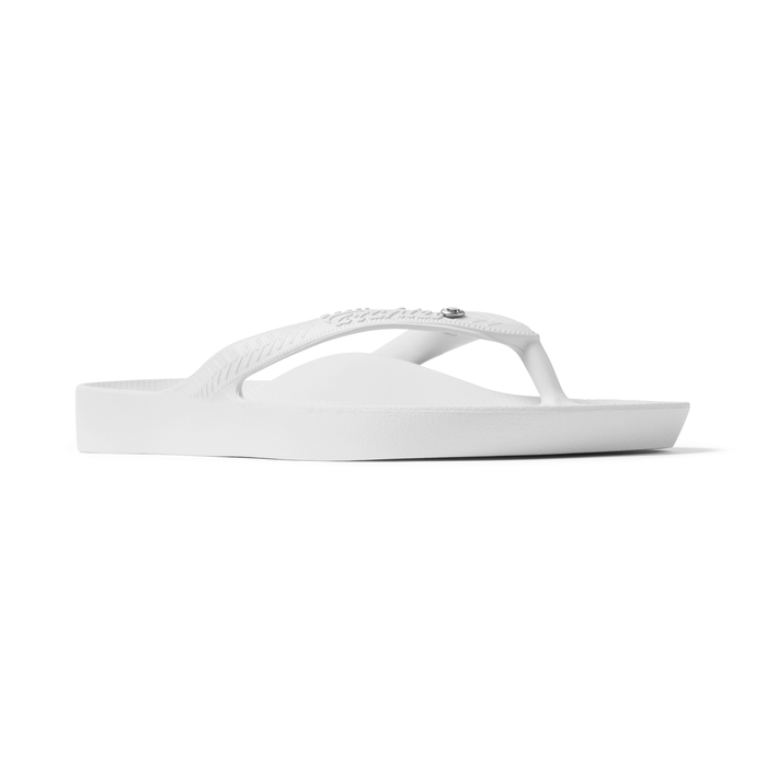 Archies Arch Support Thongs Crystal White