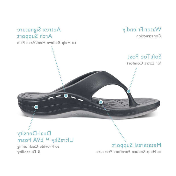 Aetrex Maui Arch Support Thong Men&