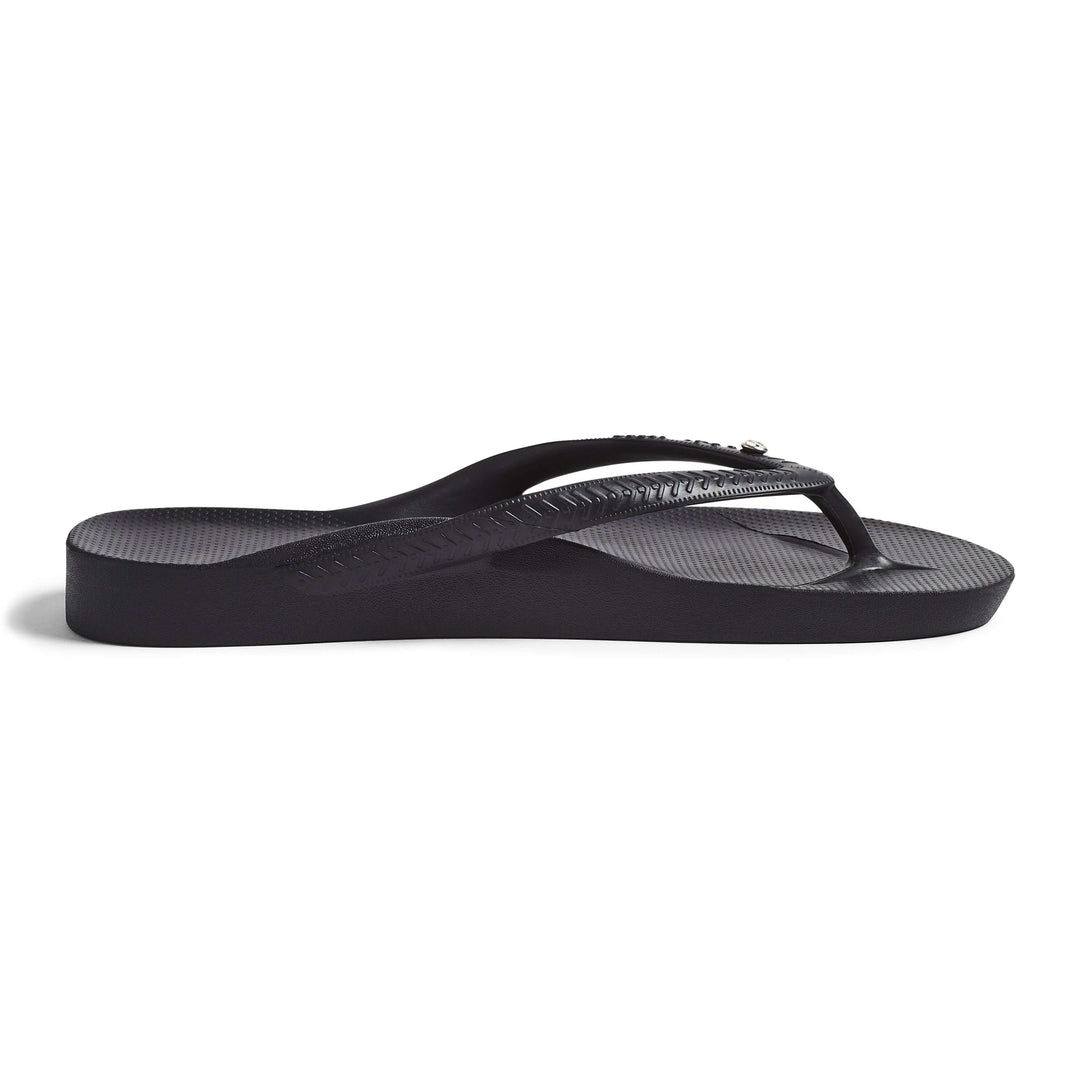 Archies Arch Support Thongs Crystal Black