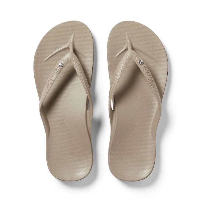Archies Arch Support Thong Flip Flops High Arch White Unisex Men 4