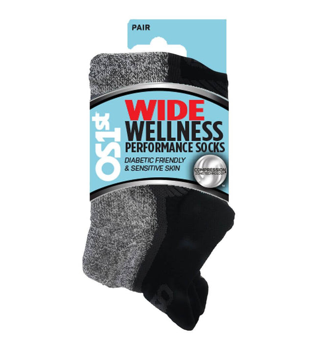 OS1st WP4 No Show Wide Wellness Performance Sock