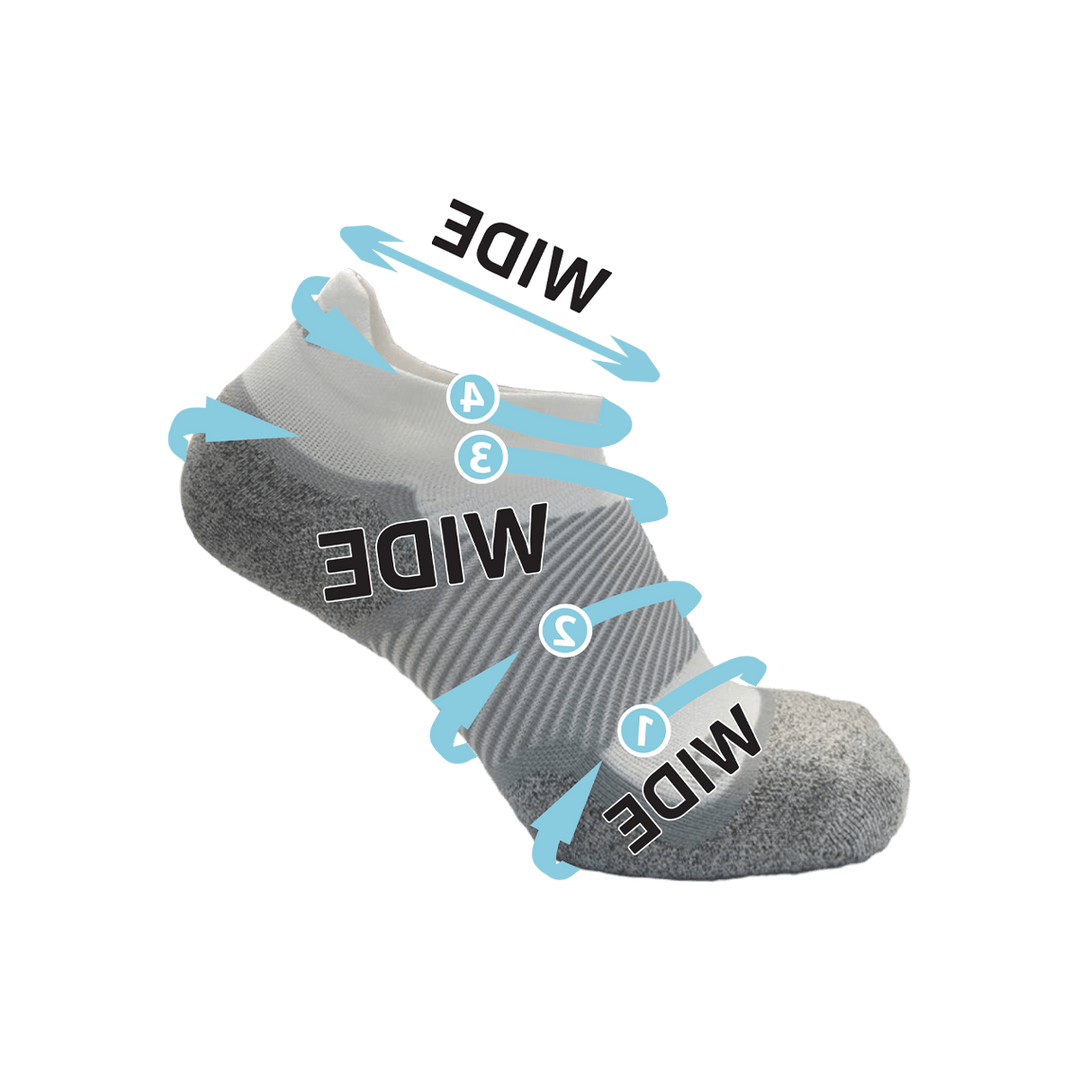 OS1st WP4 No Show Wide Wellness Performance Sock